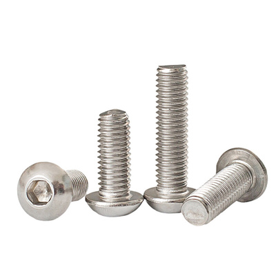 。304不锈钢半圆头内六角螺丝盘头螺钉圆杯螺栓加长M5M6M8M10M12M