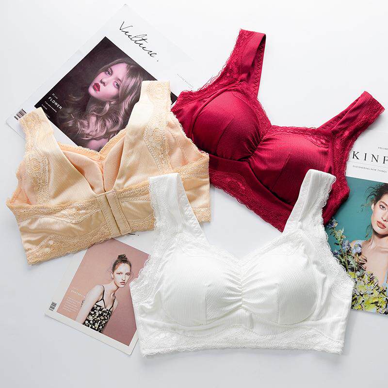 拉丝无钢圈大码睡眠文胸全罩杯聚拢调整型运动女内衣胸罩美胸透气