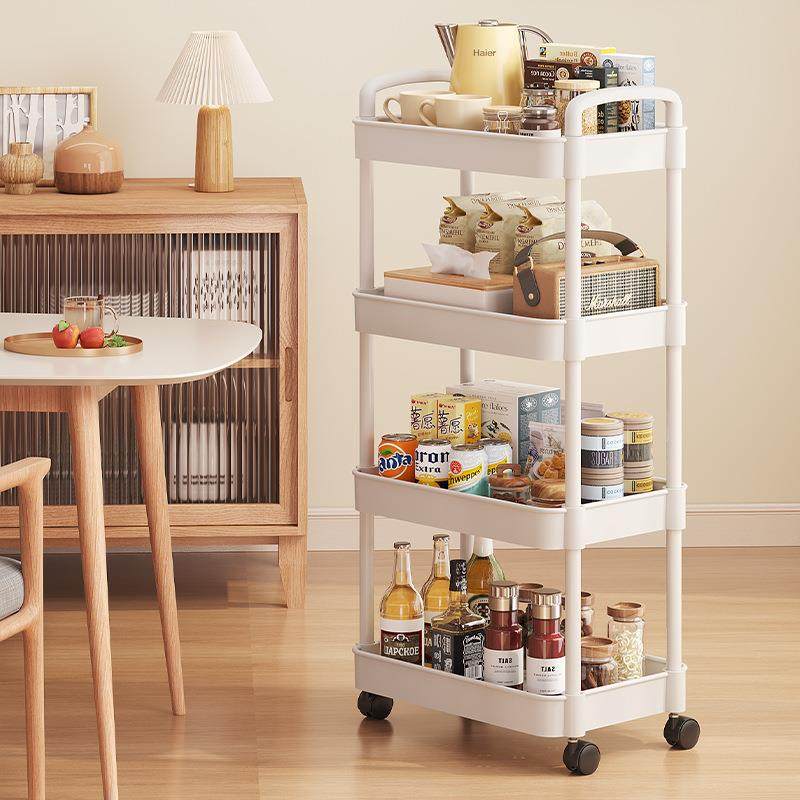 小推车置物架落地厨房浴室移动零食卫生间多层卧室床头收纳储物架,收纳整理,书桌收纳置物架,淘宝优惠券,粉丝福利购,淘宝优惠卷