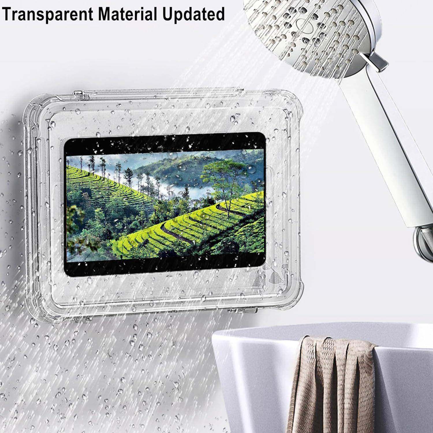 浴室ipad平板支架免打孔卫生间旋转触屏追剧平板手机收纳防水盒,收纳整理,首饰盒,淘宝优惠券,粉丝福利购,淘宝优惠卷