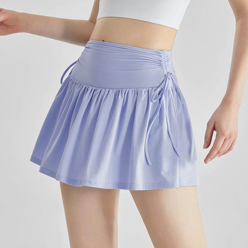 运动裙假两件速干网球裙防走光抽绳高腰收腹运动健身短裙女夏,运动/瑜伽/健身/球迷用品,瑜伽短裙,淘宝优惠券,粉丝福利购,淘宝优惠卷