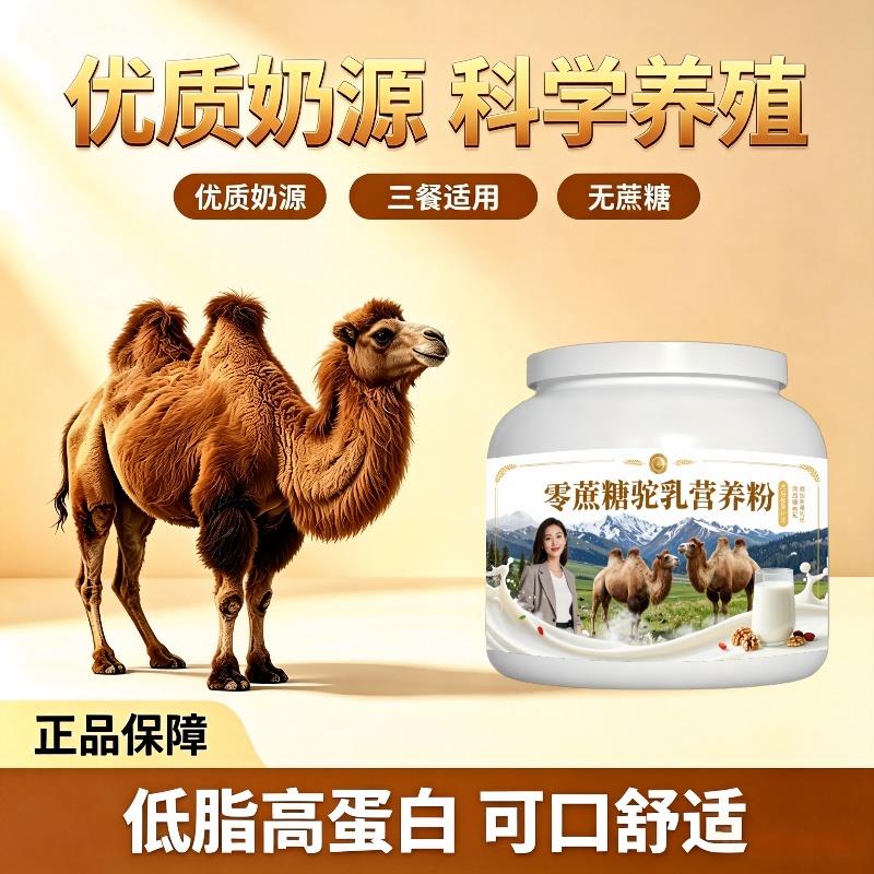 零蔗糖驼乳粉日常养生零蔗糖护肠胃驼奶粉丰草牧场官方认证配方