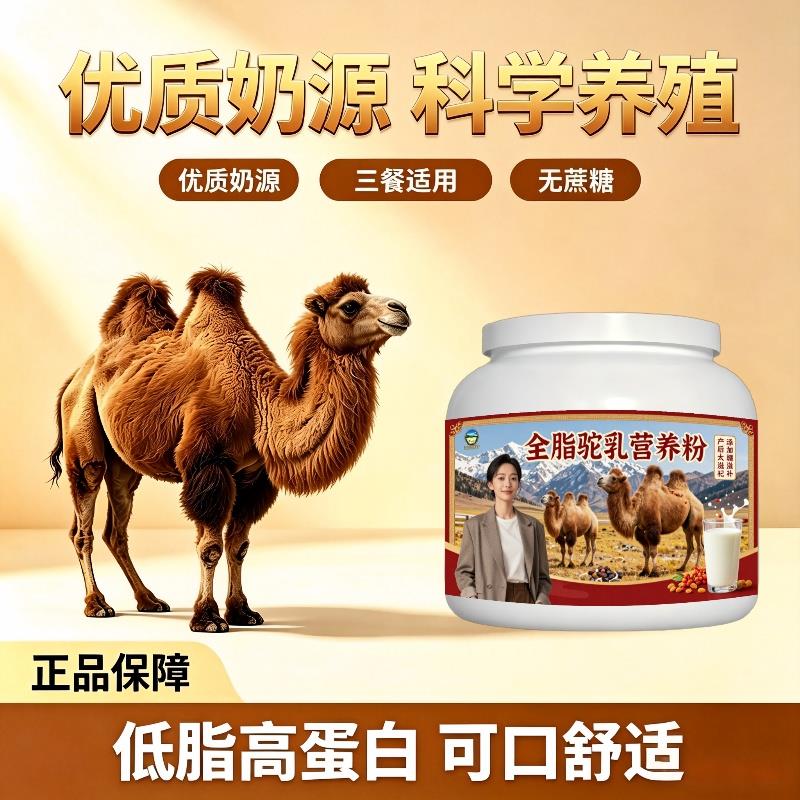 全脂驼乳粉调养高蛋白原生营养驼奶冲调粉牧场官方正品初乳配方