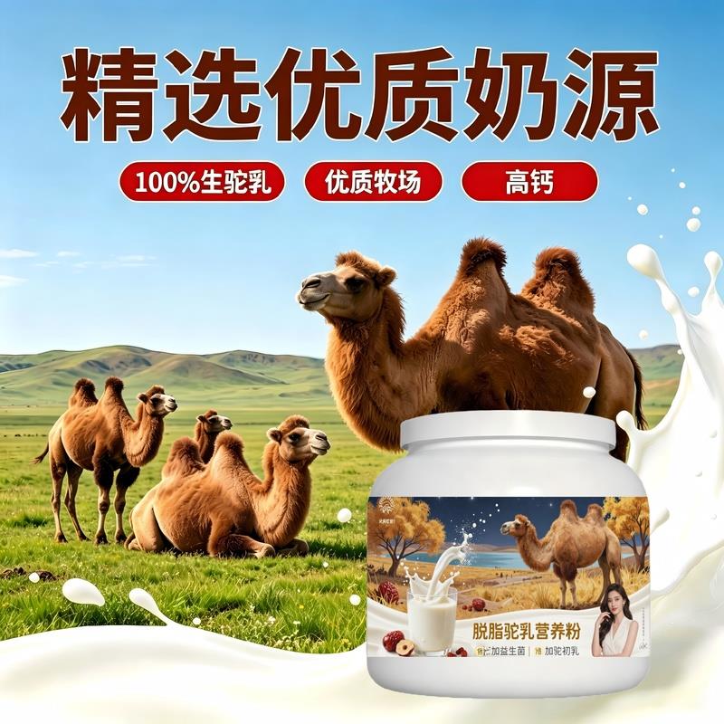 日常营养脱脂驼乳粉早餐冲饮高钙粉质细腻驼乳粉沙漠正宗