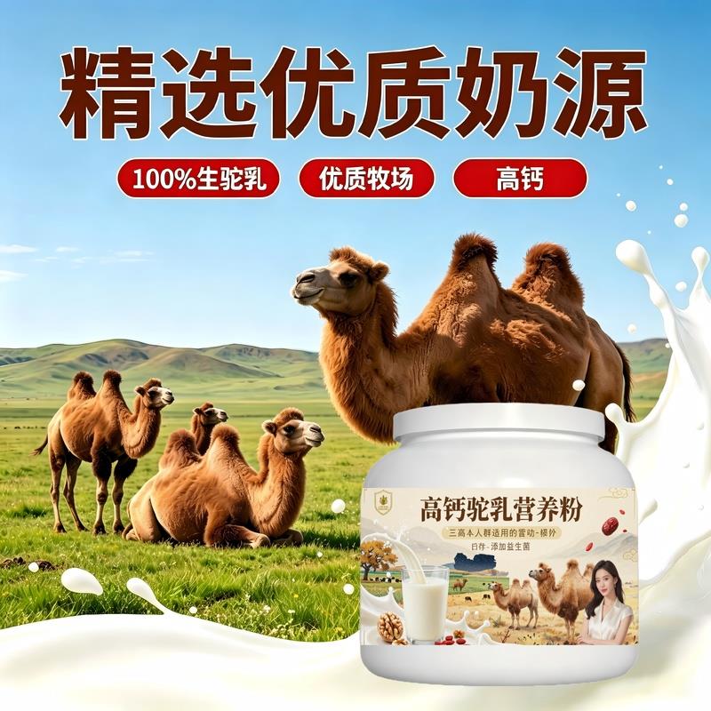 日常饮食人群高钙驼乳粉日常餐食搭配高蛋白补钙驼乳粉丰草牧场正
