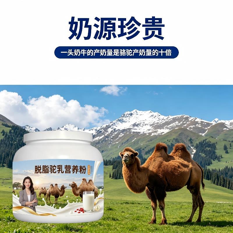 脱脂驼乳粉长期饮用零蔗糖高钙驼奶粉沙漠有机100%正宗初乳配