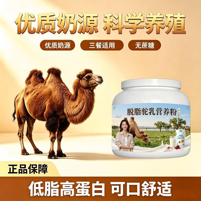 人群脱脂驼乳粉早餐冲饮高钙补钙驼乳粉厂家直销官方认证纯正