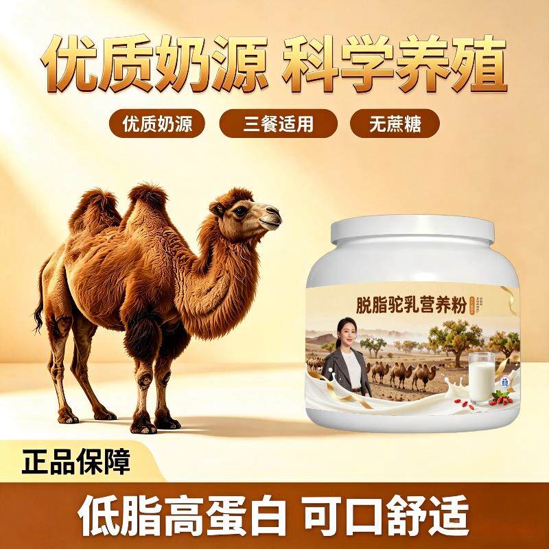 女士脱脂驼乳粉居家常备高钙补钙驼奶粉牧场官方正品纯正