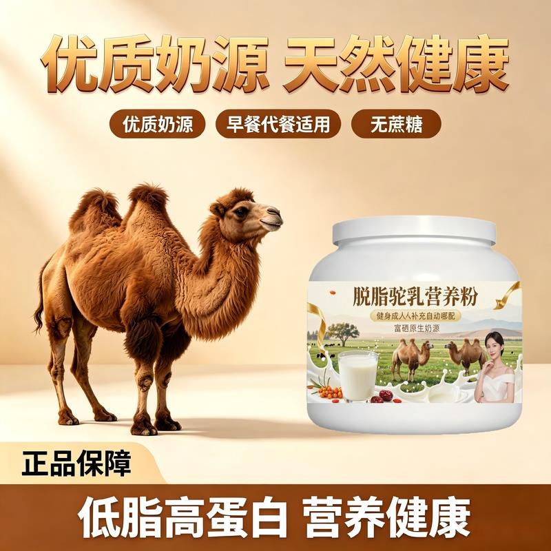 健身补充脱脂驼乳粉加班加餐优质蛋白粉质细腻驼奶粉沙漠有机官方