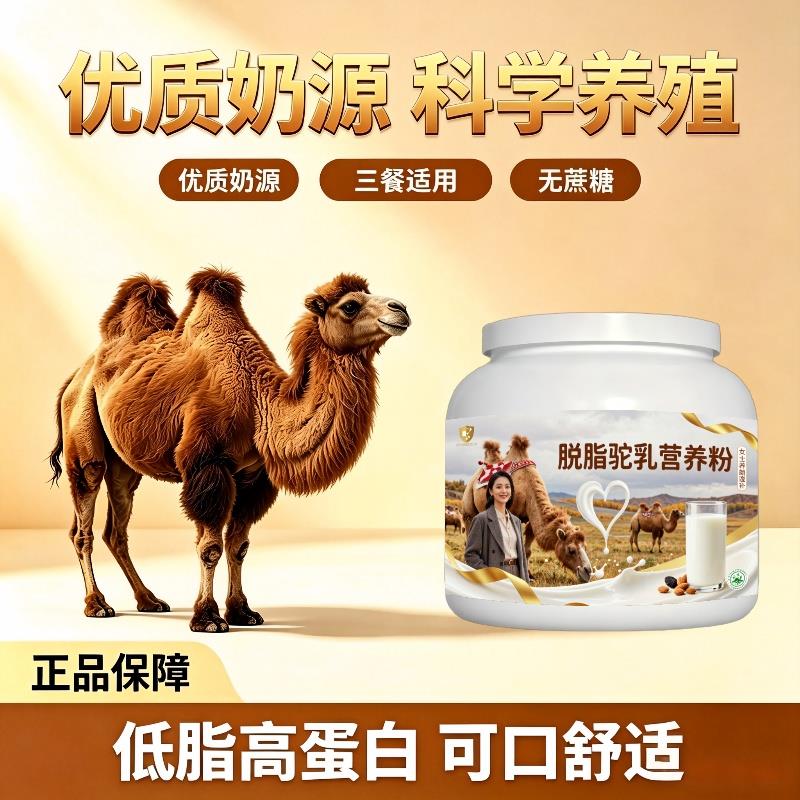 女士脱脂驼乳粉高蛋白均衡营养驼奶粉沙漠正宗初乳