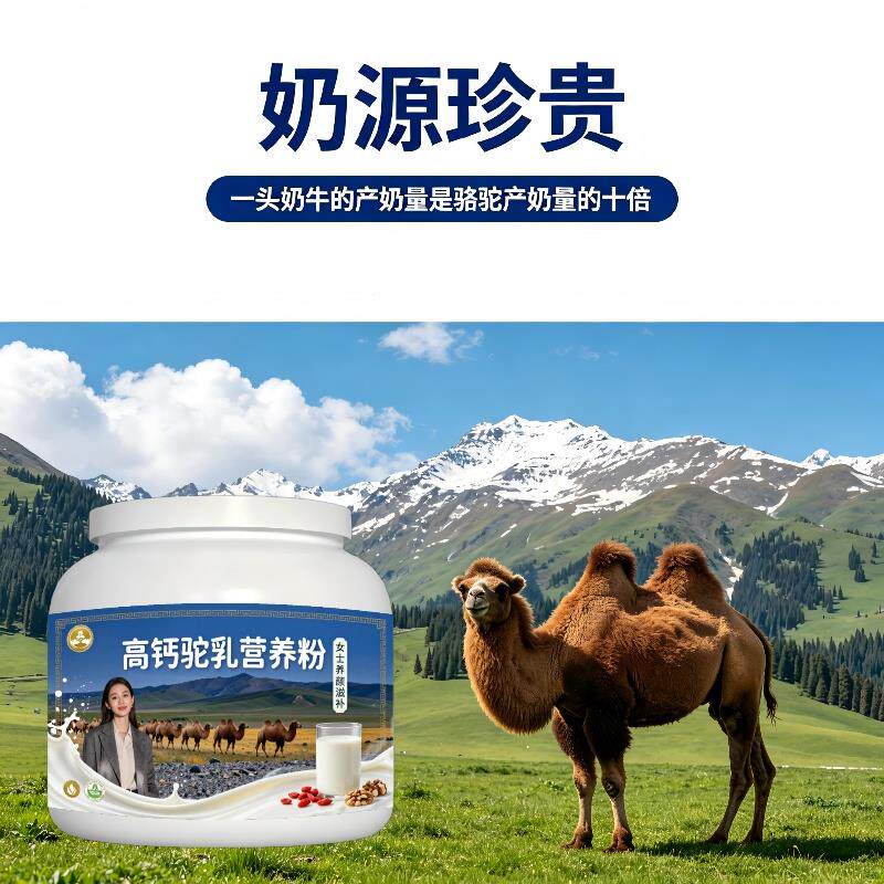 女士高钙驼乳粉日常冲饮高蛋白补钙驼奶粉原产地100%正品配方