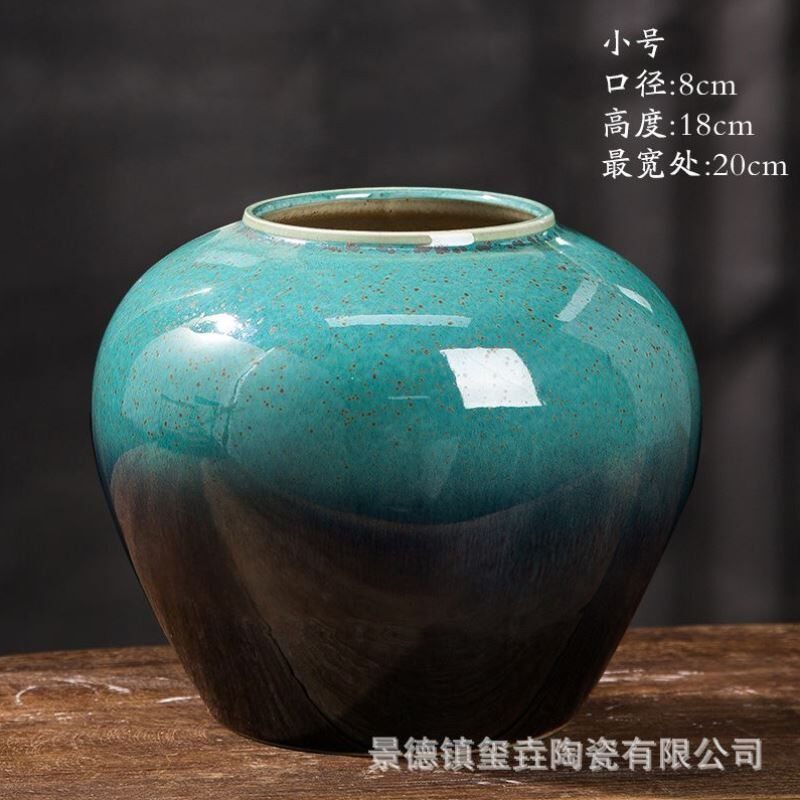 花瓶摆客件厅日插花轻奢高高级感轻奢风景德镇SSS7434复古螺档纹