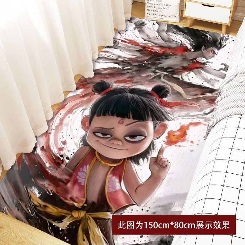 哪二吒周边地卡通哪吒卧敖丙敖光次元动漫CTB地毯室毯床边毯防滑