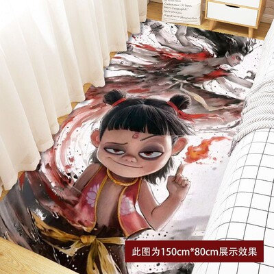 哪二吒周边地卡通哪吒卧敖丙敖光次元动漫CTB地毯室毯床边毯防滑