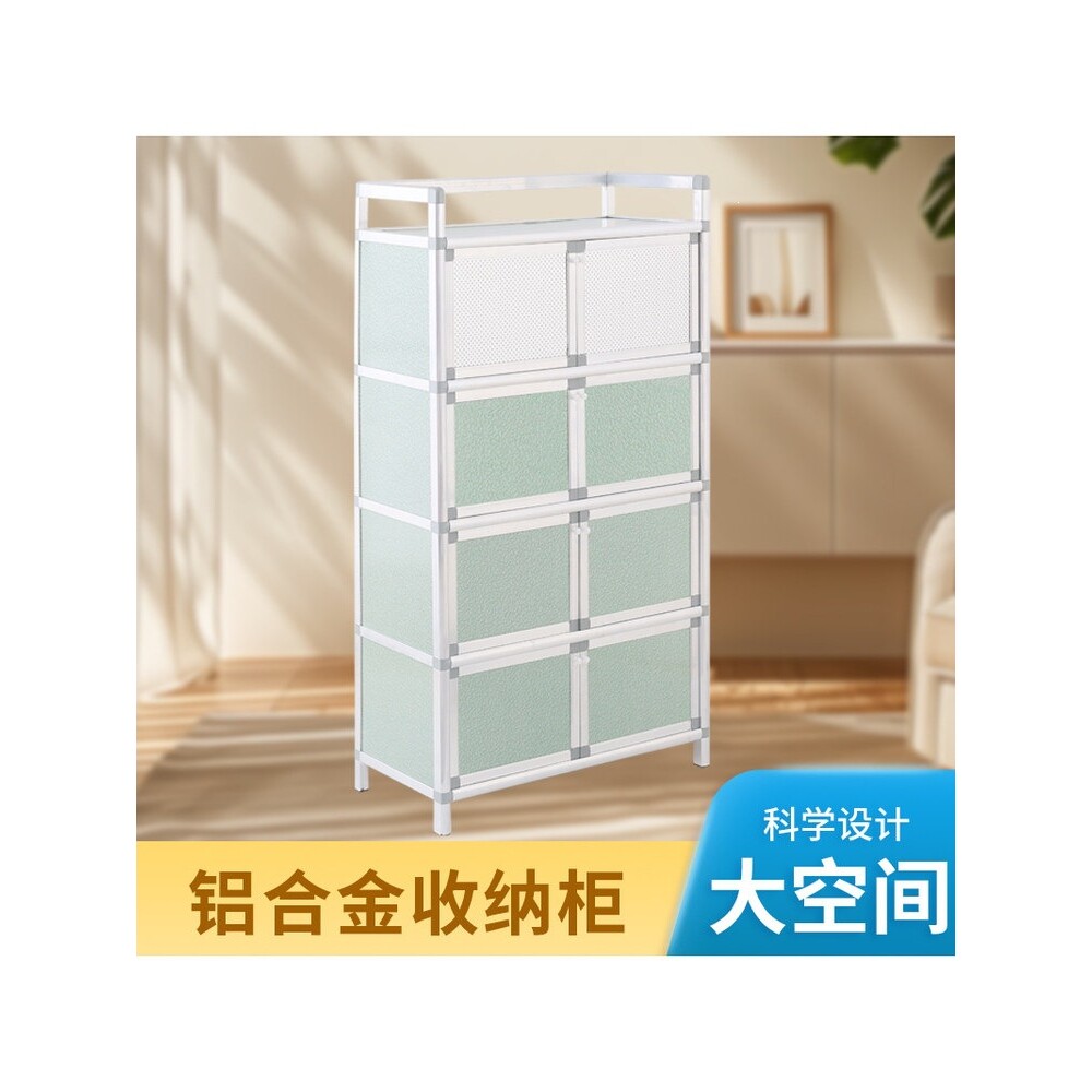 不生锈碗柜厨房橱柜餐边柜简易组装菜柜出租房储物餐具柜子收纳柜