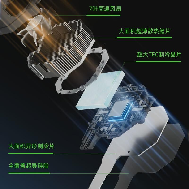 新品Piva派吸威手机散热器BL7散背热夹/磁BL7半导制冷游戏降温体