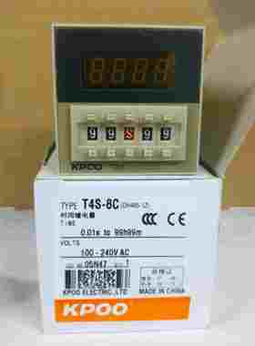 开普KPOO 单延时数显时间继电器 T4S-8C (DH48S-1Z) 带暂停复位