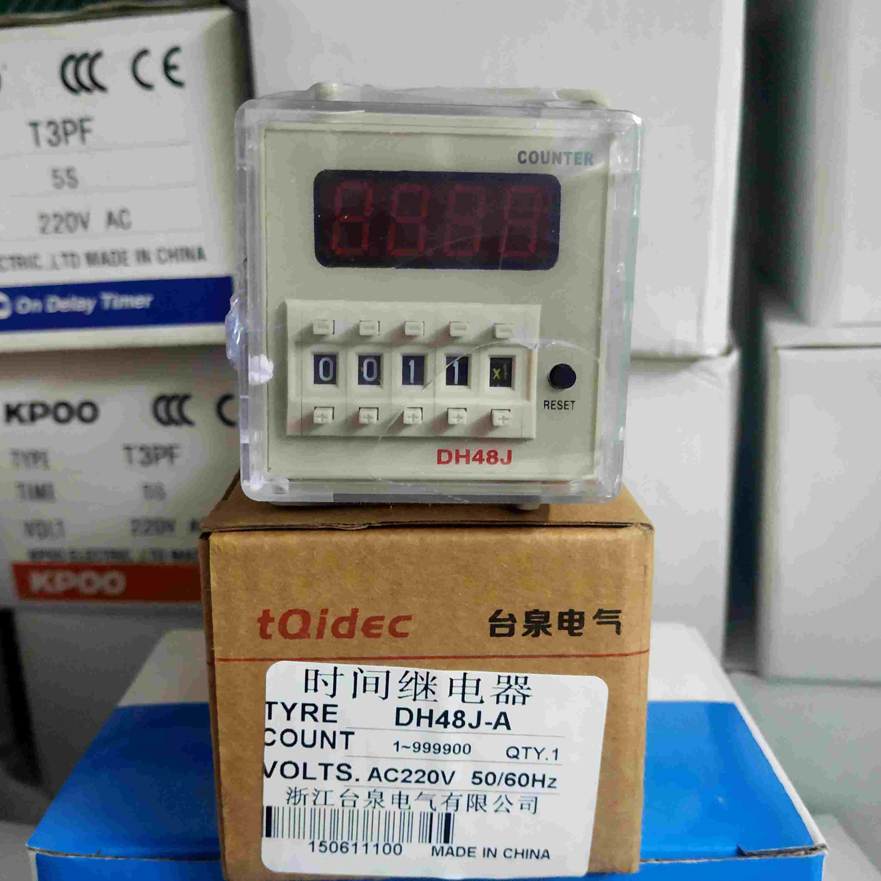 台泉TQidec 数字显示拨码预置电子计数器 DH48J