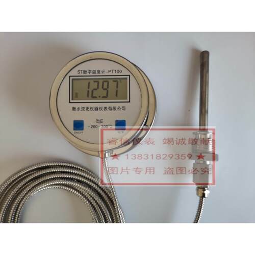 ST 数字温度计-PT100型不锈钢外壳精密数显温度计-200℃-300℃