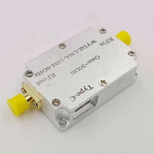 高平坦度接收放大器 10M-6GHz 增益30DB 射频驱动 hackrf one接收