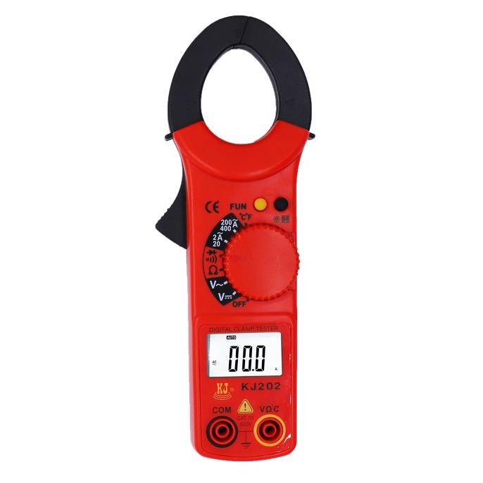 科捷多功能KJ202数字钳型万用表全保护带蜂鸣 温度测量电工电流表