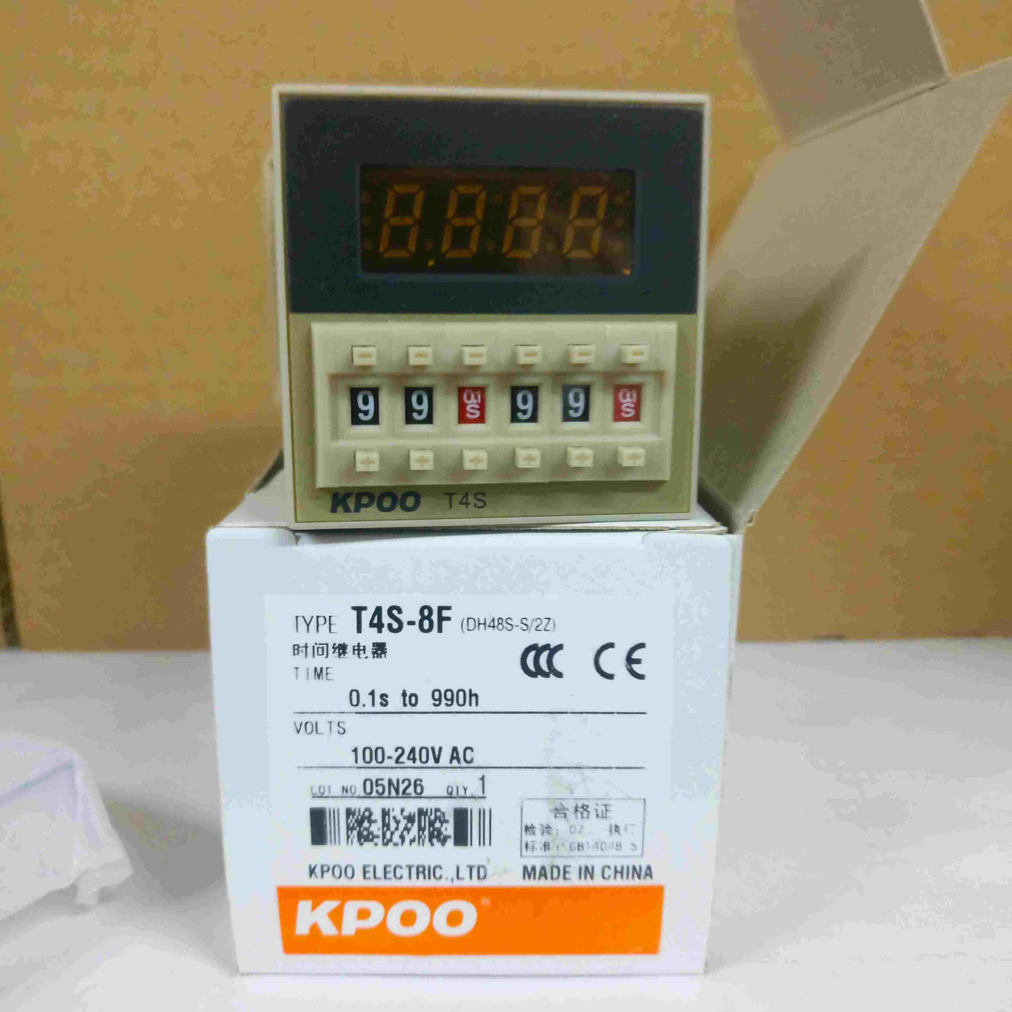 开普KPOO 双设定循环数显时间继电器 T4S-8F (DH48S-S/2Z) 双触点