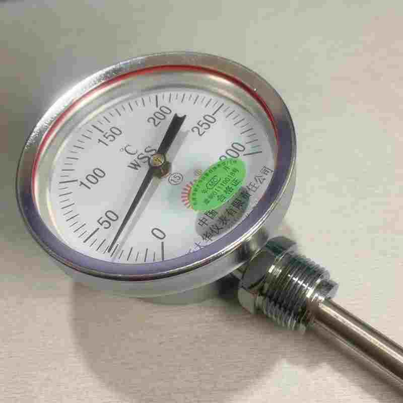 新大华双金属温度计WSS-311 WSS-411 WSS-511指针锅炉管道温度表