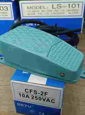 德图DETU 铝壳型带线机床控制脚踏开关 CFS-2