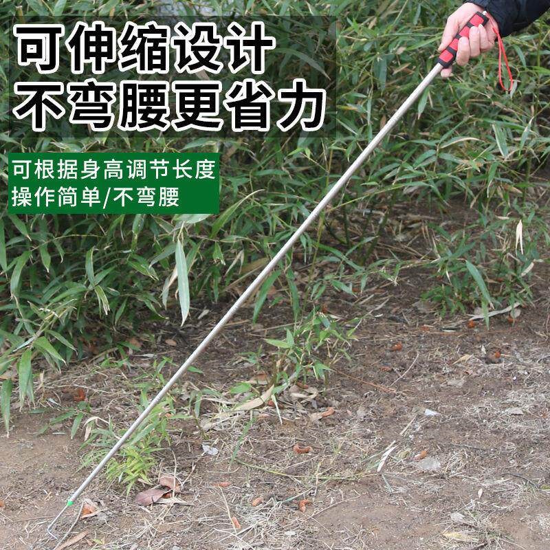 热销地膜钩子不锈钢伸缩破膜神器勾扣蒜苗花生农具放风勾出苗农用