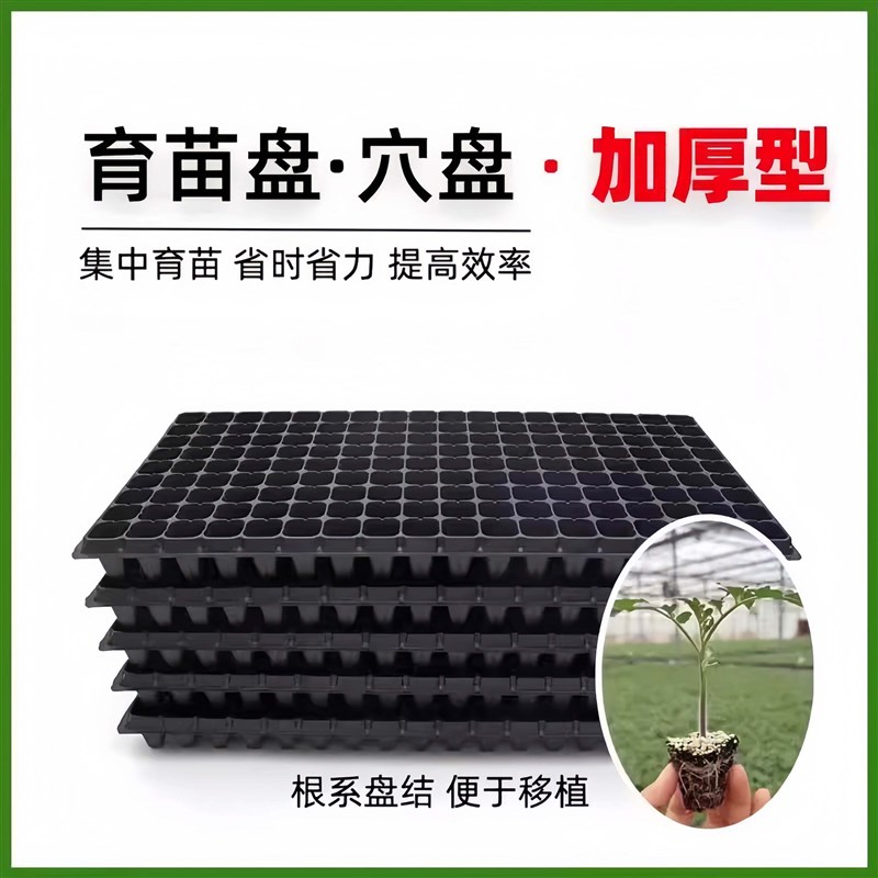 热销育苗盘育苗盆盒育苗穴盘杯托一次性秧苗蔬菜种籽西瓜加厚专用