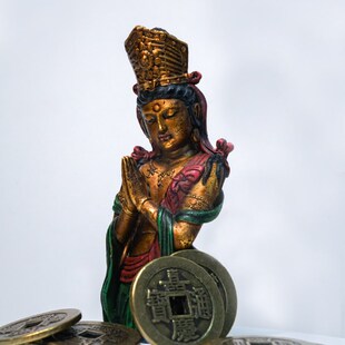 热销密密主文创 华严寺合掌露齿菩萨文创冰箱贴立体雕塑艺术品礼