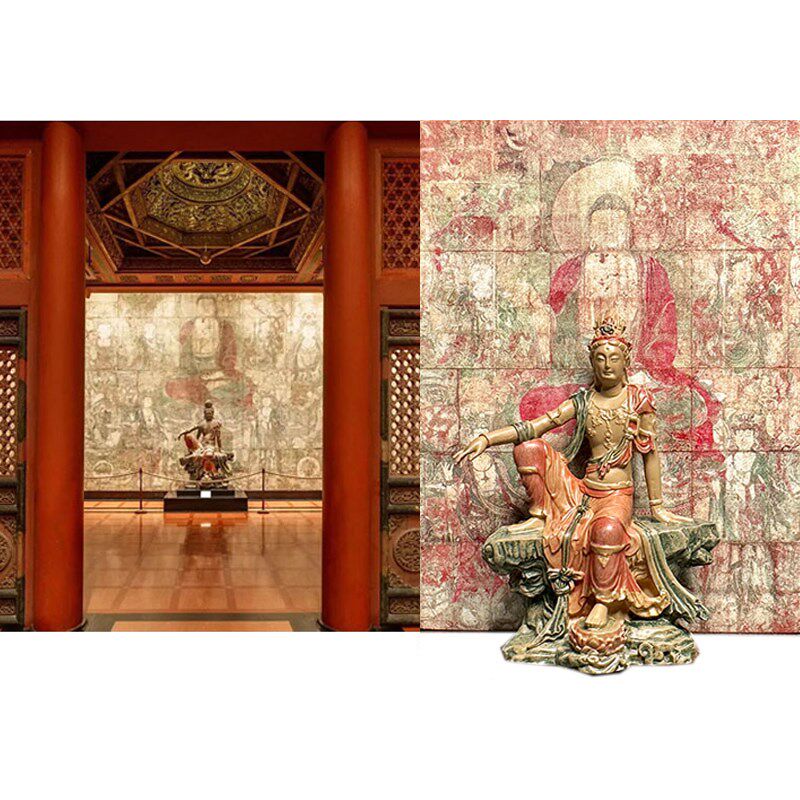 热销水月观音山西广胜寺炽盛光FF会图冰箱贴摆件礼品纳尔逊博物馆