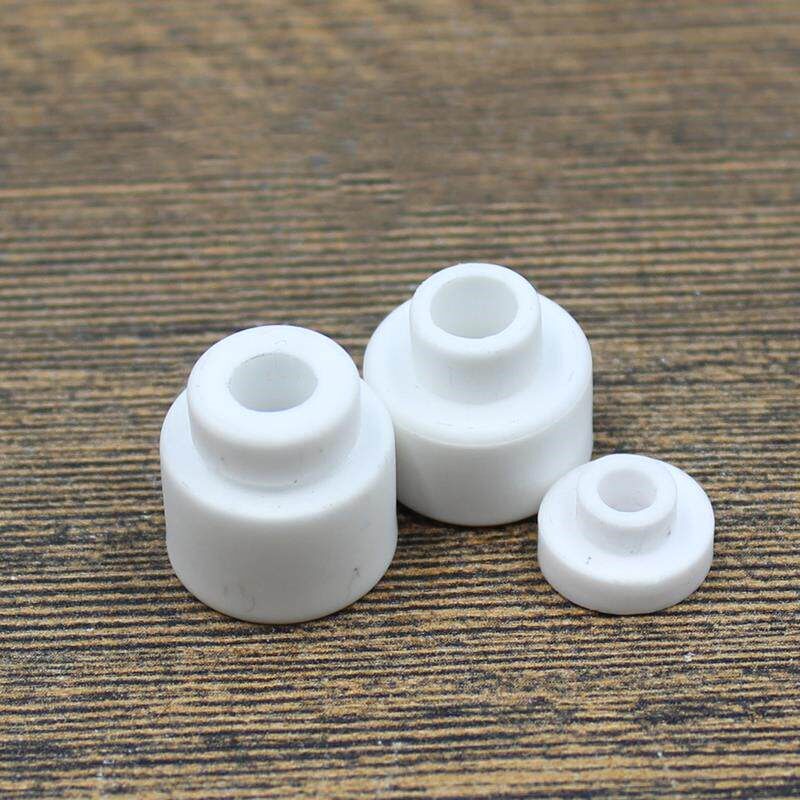 热销氧化铝陶瓷绝缘子 凸瓷珠高频瓷 T型陶瓷零部件 绝缘瓷环瓷圈