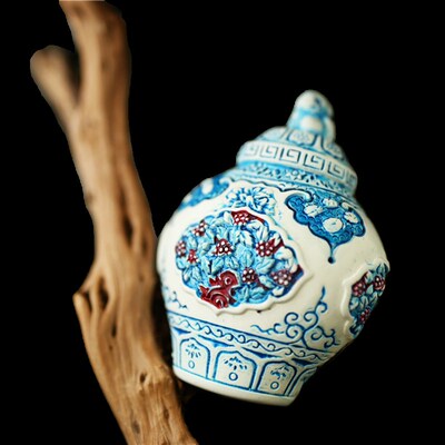 热销立体冰箱贴 元青花釉里红盖罐 河北博物院 馆 故宫 文创