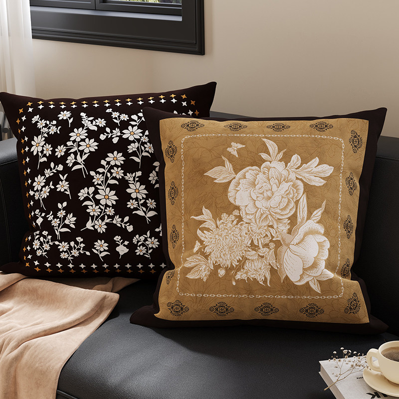 法式复古客厅沙发抱枕套卧室床头床上飘窗装饰靠背靠垫含芯可拆洗