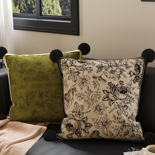 法式抱枕沙发客厅靠枕靠背高级感床头床上腰靠抱枕套飘窗靠垫含芯