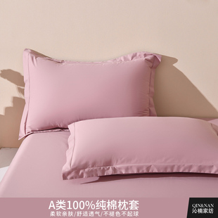 100全棉枕头g套成人纯棉枕套一对装 枕芯内胆 男女家用48x74四季 款