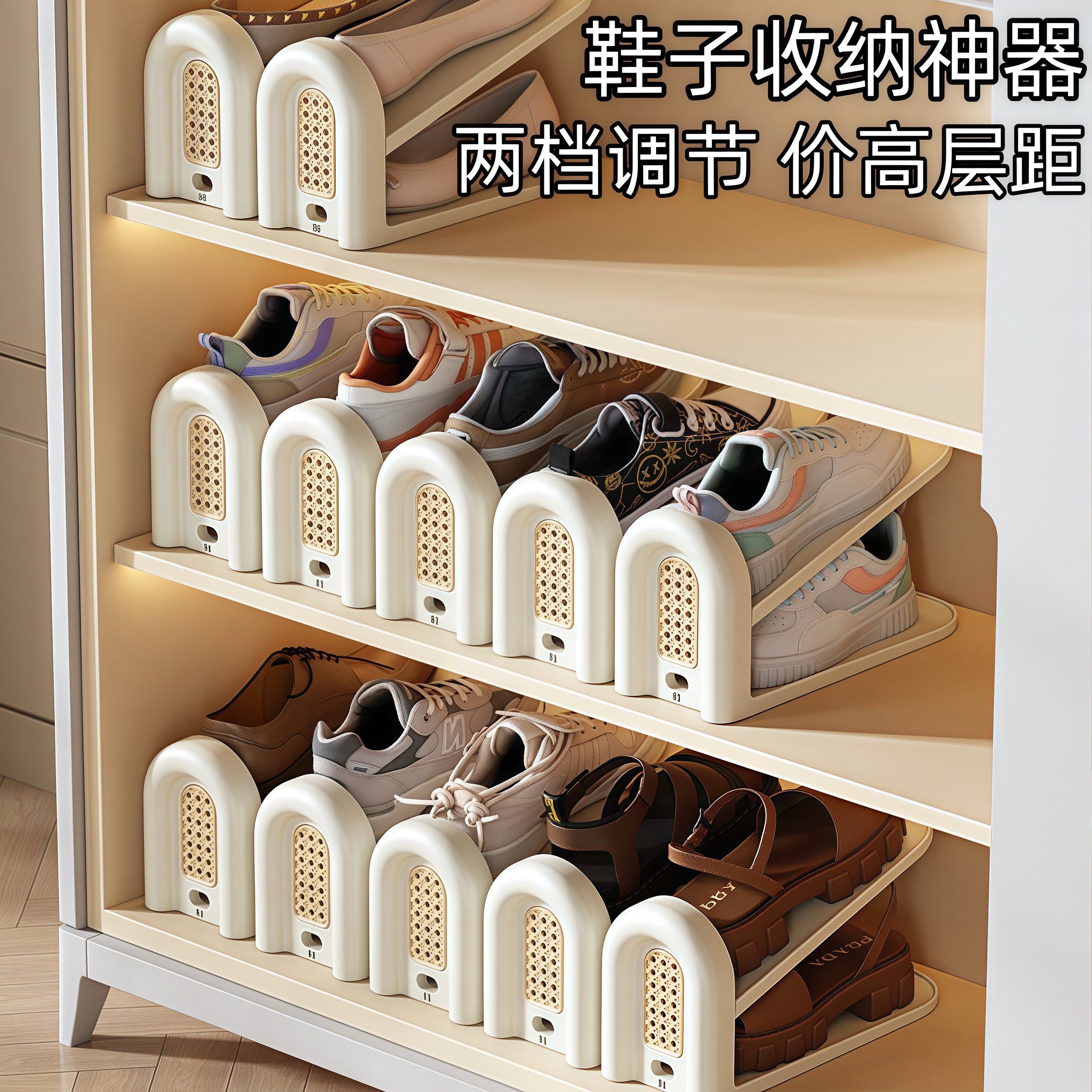 新款轻奢省空间双层鞋托架
