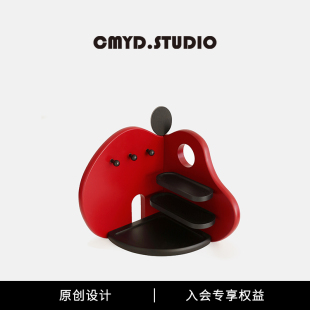 CMYD原创设计多功能创意苹果收纳架钥匙扣桌面置物架新婚乔迁礼物