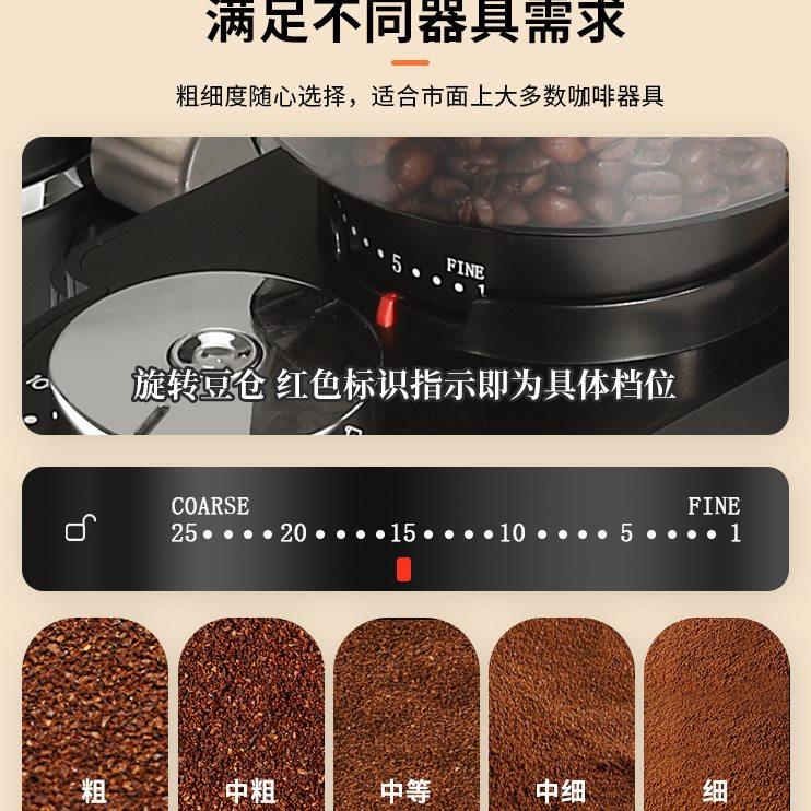 电动磨豆机家用全自动咖啡豆研磨机专业手冲意式咖啡机小型磨粉器