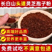 长白山破壁灵芝孢子粉东北野生灵芝袍子粉特级头道椴木灵芝粉500g