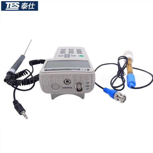 。台湾泰仕TES-1380K/1381K酸碱度计PH值测试仪可测温度RS232可记