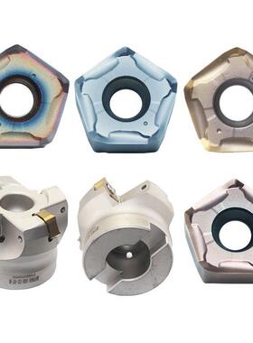 MFPN快进给重切削大切深66度铣刀盘 PNMU090508双面十角铣刀片