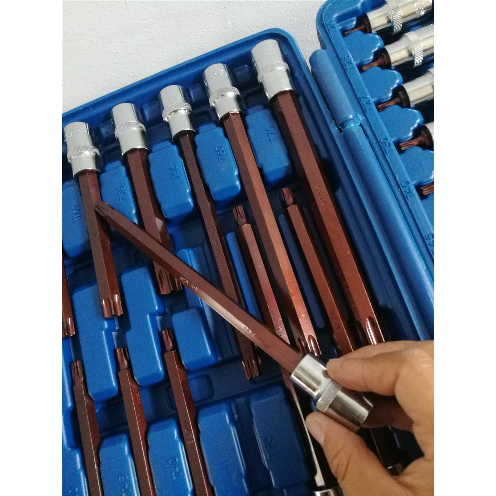 汽机修旋具头套筒批头内六角棱H5-19梅花M5-16花型T20-70加长20cm