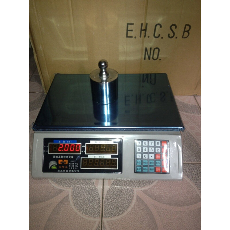 。霸王1588ACS30公斤计价秤 超省电30KG电子计价包裹快递秤 防水