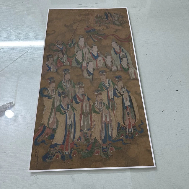 北斗七元仙君像复古书画真迹高清微喷仿古画芯装裱挂轴装饰中堂
