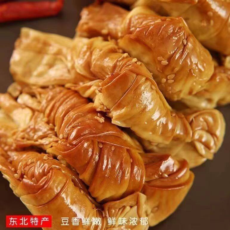 锦州五香熏卤油豆皮干豆腐卷东北特产千张腐竹豆制品素肉素鸡真空