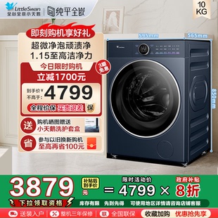 10KG全自动滚筒洗衣机洗脱一体TG10DE60 小天鹅小乌梅2.0高奢版
