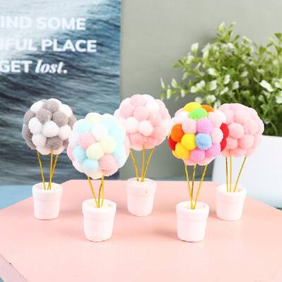 网红1:12 Dollhouse Mini Balloons Potted Plants Home Decor