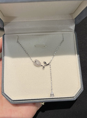 流苏锁骨链S925银郁金香项链女轻奢时尚小众设计吊坠女神款9-13